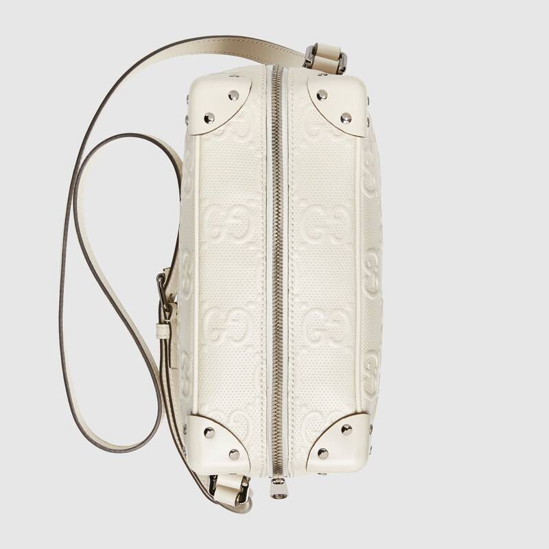 Gucci GG Embossed Shoulder Bag 626363 White